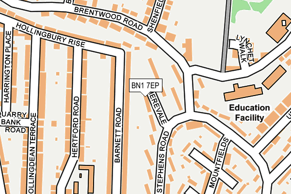 BN1 7EP map - OS OpenMap – Local (Ordnance Survey)