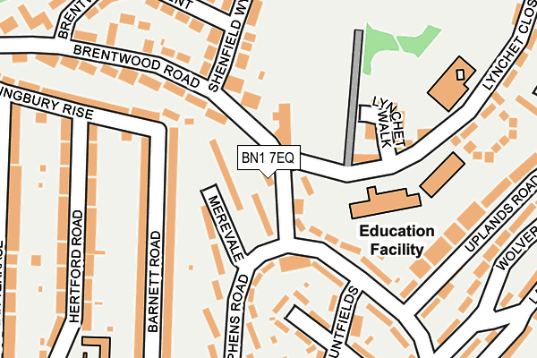 BN1 7EQ map - OS OpenMap – Local (Ordnance Survey)