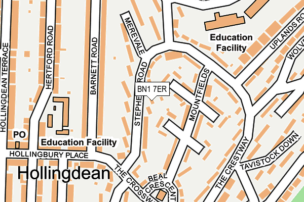 BN1 7ER map - OS OpenMap – Local (Ordnance Survey)