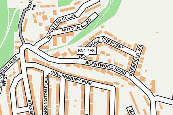 BN1 7ES map - OS OpenMap – Local (Ordnance Survey)