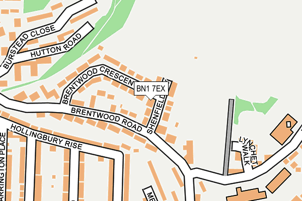 BN1 7EX map - OS OpenMap – Local (Ordnance Survey)