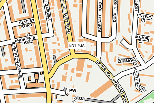 BN1 7GA map - OS OpenMap – Local (Ordnance Survey)