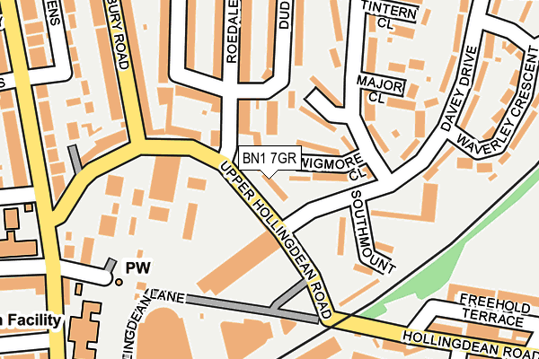 BN1 7GR map - OS OpenMap – Local (Ordnance Survey)