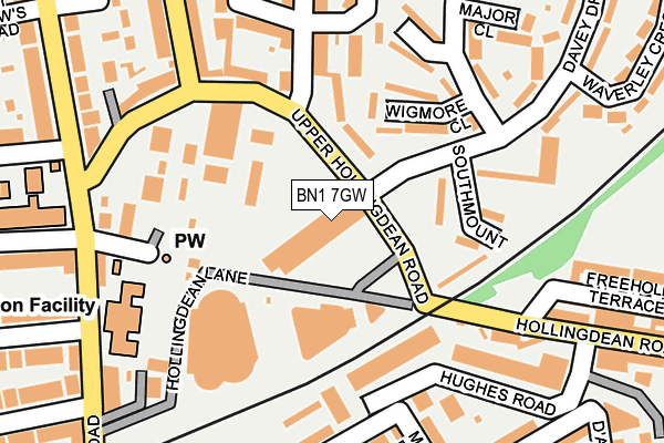 BN1 7GW map - OS OpenMap – Local (Ordnance Survey)