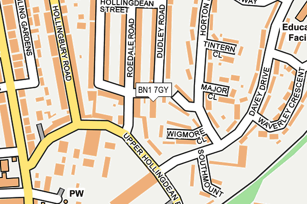 BN1 7GY map - OS OpenMap – Local (Ordnance Survey)