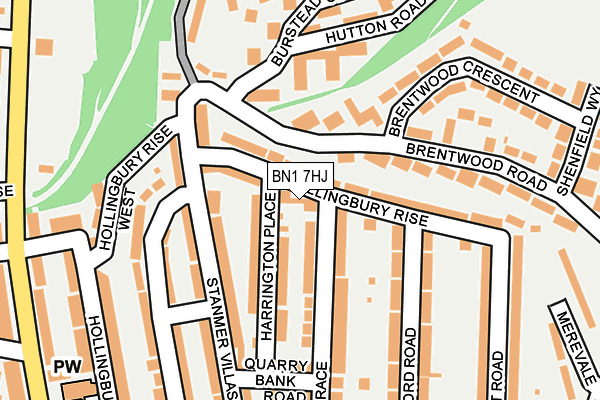 BN1 7HJ map - OS OpenMap – Local (Ordnance Survey)