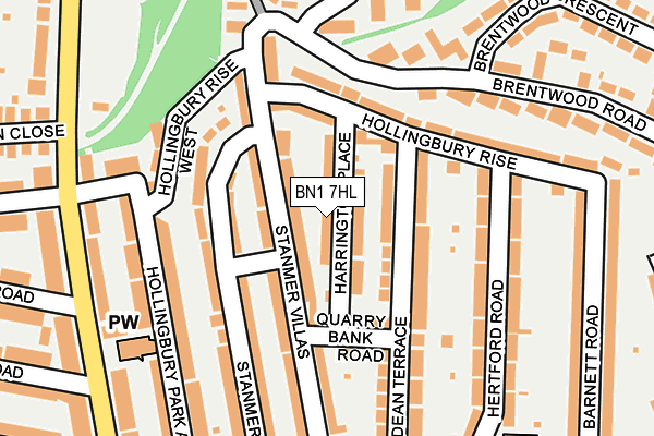 BN1 7HL map - OS OpenMap – Local (Ordnance Survey)