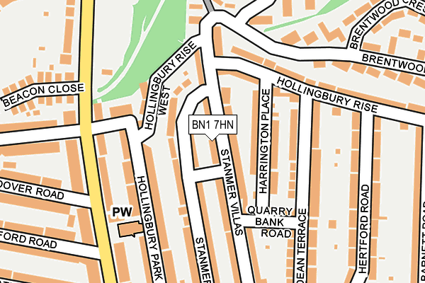 BN1 7HN map - OS OpenMap – Local (Ordnance Survey)