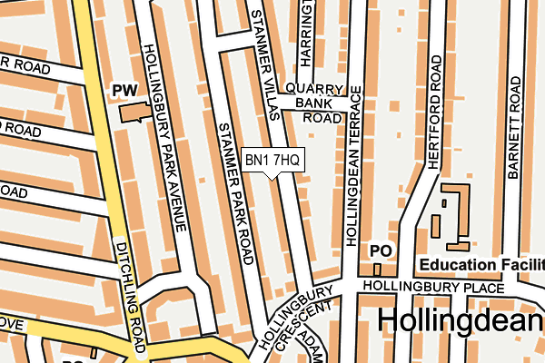 BN1 7HQ map - OS OpenMap – Local (Ordnance Survey)