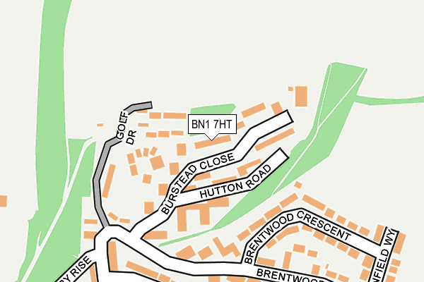 BN1 7HT map - OS OpenMap – Local (Ordnance Survey)