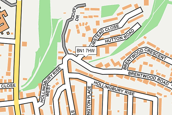 BN1 7HW map - OS OpenMap – Local (Ordnance Survey)