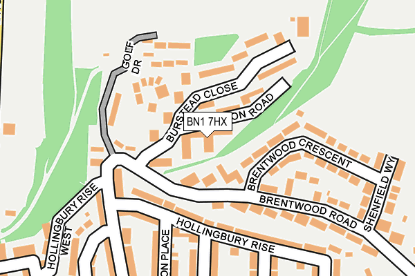 BN1 7HX map - OS OpenMap – Local (Ordnance Survey)