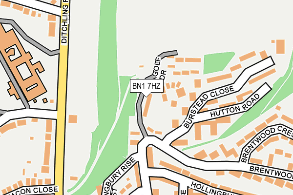 BN1 7HZ map - OS OpenMap – Local (Ordnance Survey)