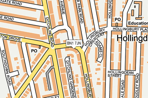 BN1 7JN map - OS OpenMap – Local (Ordnance Survey)