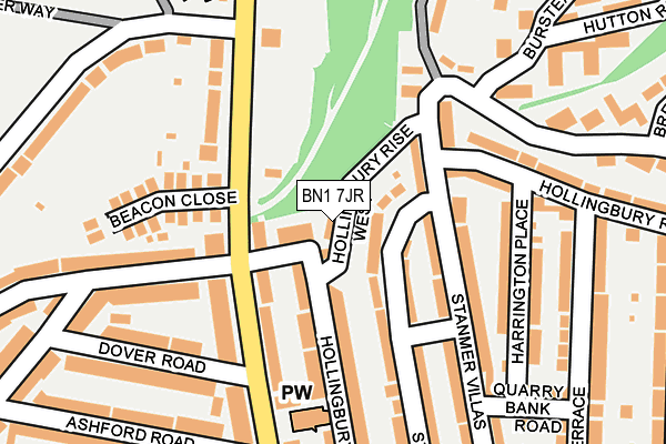 BN1 7JR map - OS OpenMap – Local (Ordnance Survey)