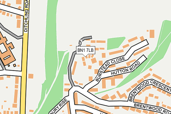 BN1 7LB map - OS OpenMap – Local (Ordnance Survey)