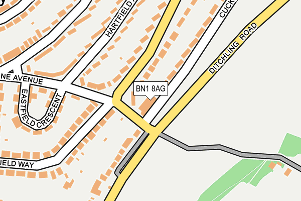 BN1 8AG map - OS OpenMap – Local (Ordnance Survey)
