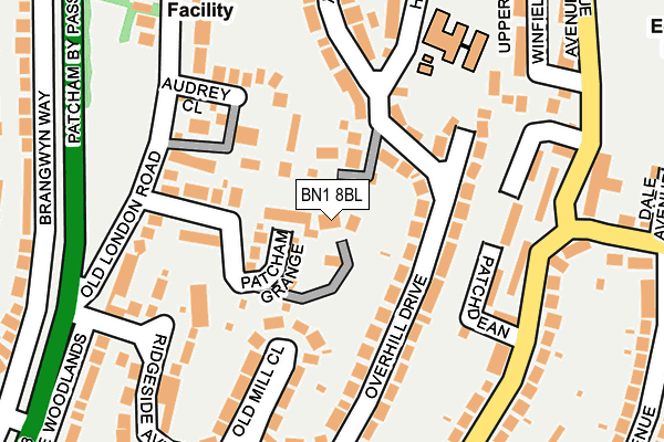 BN1 8BL map - OS OpenMap – Local (Ordnance Survey)