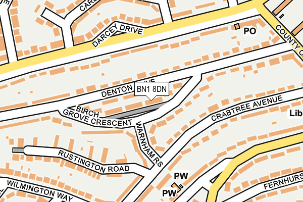 BN1 8DN map - OS OpenMap – Local (Ordnance Survey)