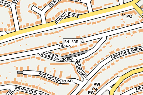 BN1 8DR map - OS OpenMap – Local (Ordnance Survey)