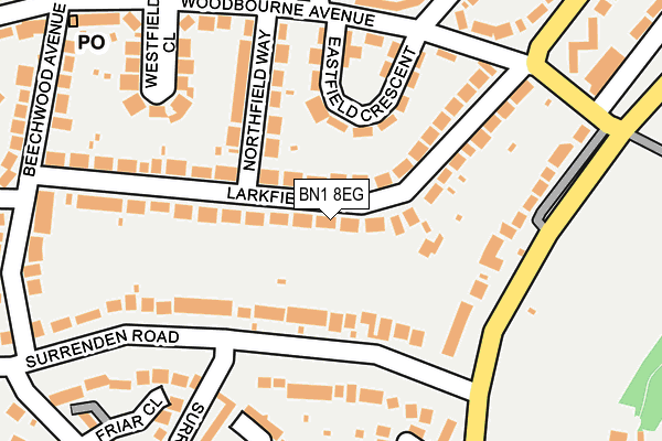 BN1 8EG map - OS OpenMap – Local (Ordnance Survey)