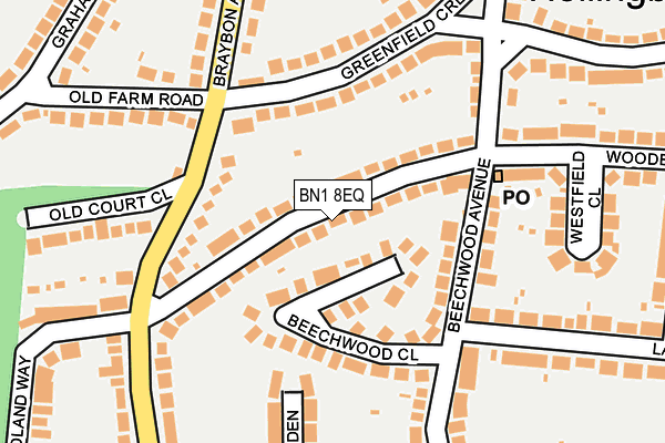 BN1 8EQ map - OS OpenMap – Local (Ordnance Survey)