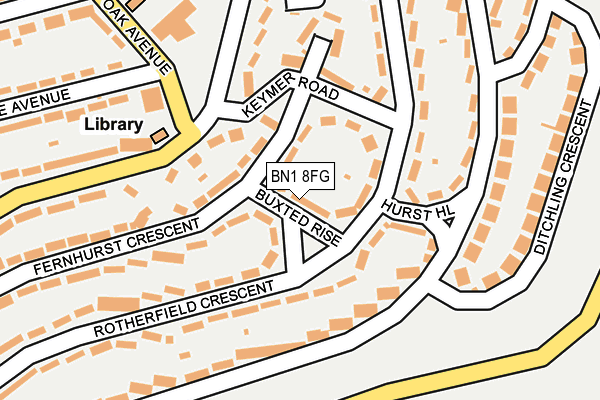 BN1 8FG map - OS OpenMap – Local (Ordnance Survey)