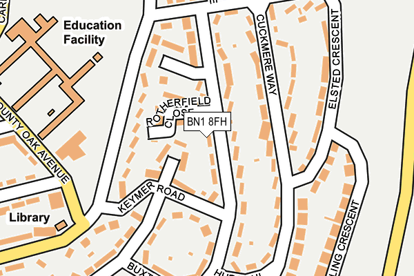 BN1 8FH map - OS OpenMap – Local (Ordnance Survey)