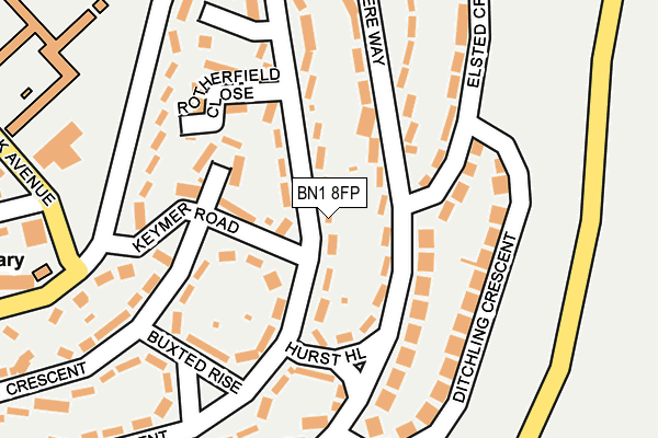 BN1 8FP map - OS OpenMap – Local (Ordnance Survey)