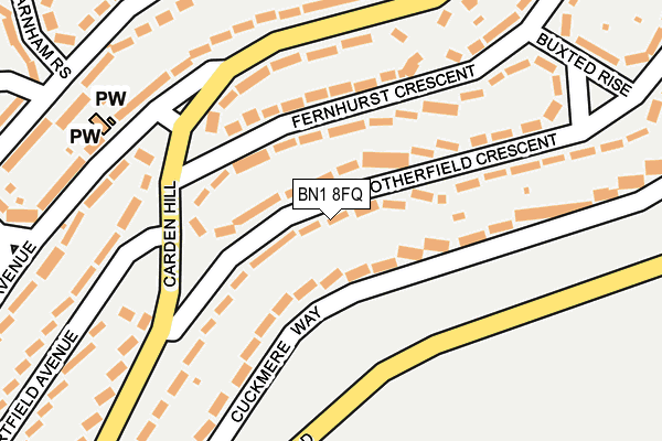 BN1 8FQ map - OS OpenMap – Local (Ordnance Survey)