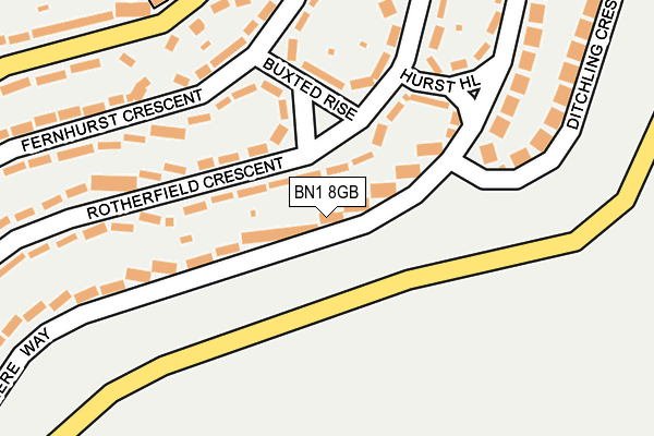 BN1 8GB map - OS OpenMap – Local (Ordnance Survey)