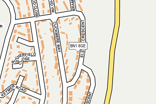 BN1 8GE map - OS OpenMap – Local (Ordnance Survey)