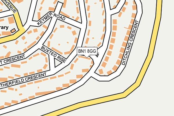 BN1 8GG map - OS OpenMap – Local (Ordnance Survey)
