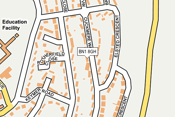 BN1 8GH map - OS OpenMap – Local (Ordnance Survey)