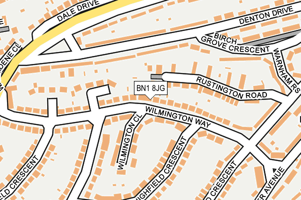 BN1 8JG map - OS OpenMap – Local (Ordnance Survey)