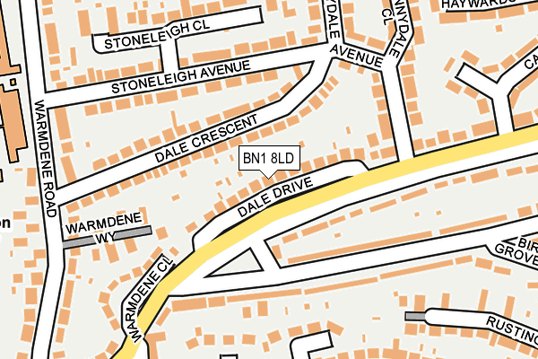 BN1 8LD map - OS OpenMap – Local (Ordnance Survey)