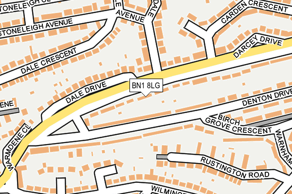 BN1 8LG map - OS OpenMap – Local (Ordnance Survey)