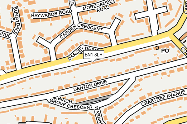 BN1 8LH map - OS OpenMap – Local (Ordnance Survey)