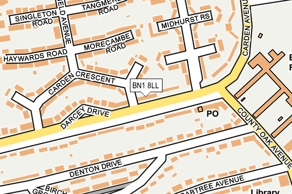 BN1 8LL map - OS OpenMap – Local (Ordnance Survey)