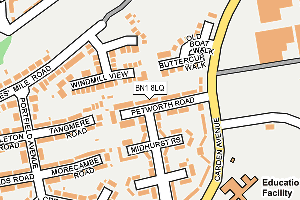 BN1 8LQ map - OS OpenMap – Local (Ordnance Survey)