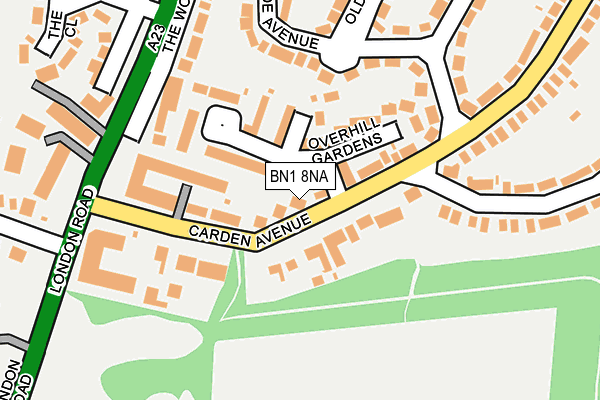 BN1 8NA map - OS OpenMap – Local (Ordnance Survey)