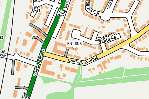 BN1 8NB map - OS OpenMap – Local (Ordnance Survey)