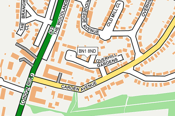 BN1 8ND map - OS OpenMap – Local (Ordnance Survey)