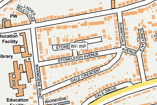 BN1 8NP map - OS OpenMap – Local (Ordnance Survey)