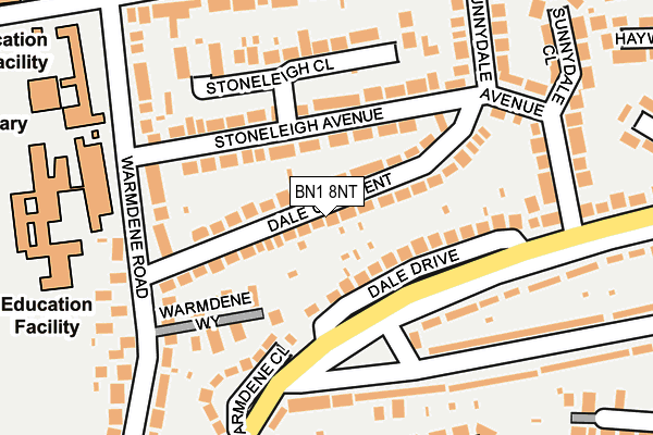 BN1 8NT map - OS OpenMap – Local (Ordnance Survey)