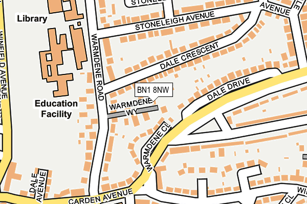 BN1 8NW map - OS OpenMap – Local (Ordnance Survey)