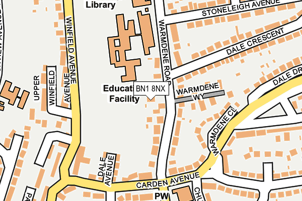 BN1 8NX map - OS OpenMap – Local (Ordnance Survey)