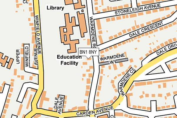 BN1 8NY map - OS OpenMap – Local (Ordnance Survey)