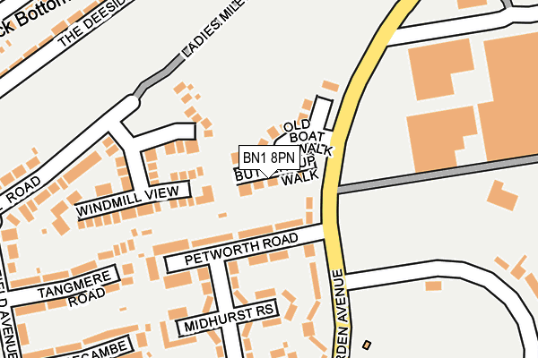 BN1 8PN map - OS OpenMap – Local (Ordnance Survey)
