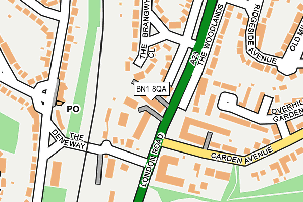 BN1 8QA map - OS OpenMap – Local (Ordnance Survey)